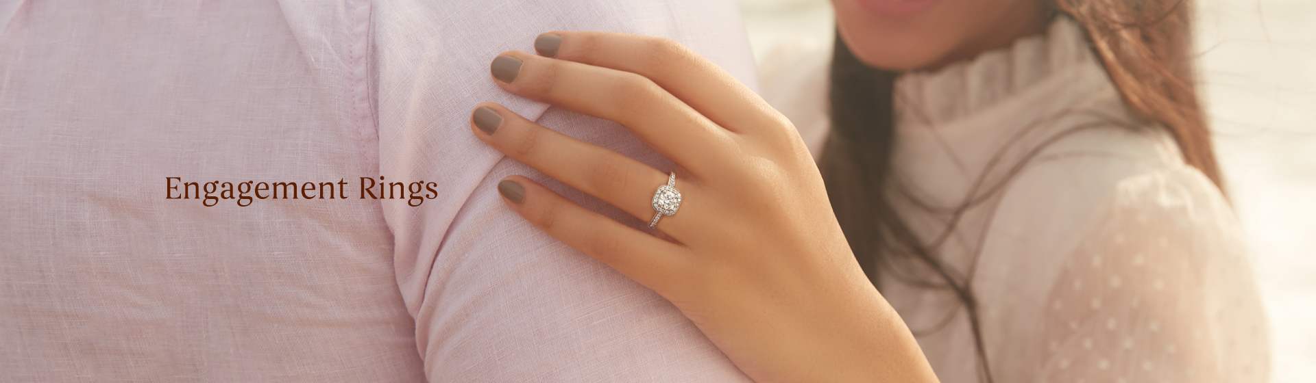 Gold, diamond and platinum engagement couple Rings online