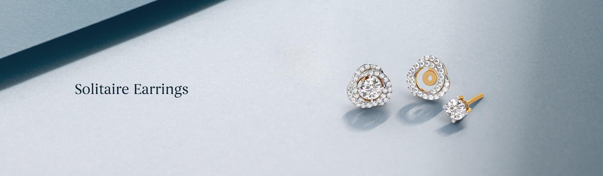 Top collections of single stone solitaire diamond stud Earrings online