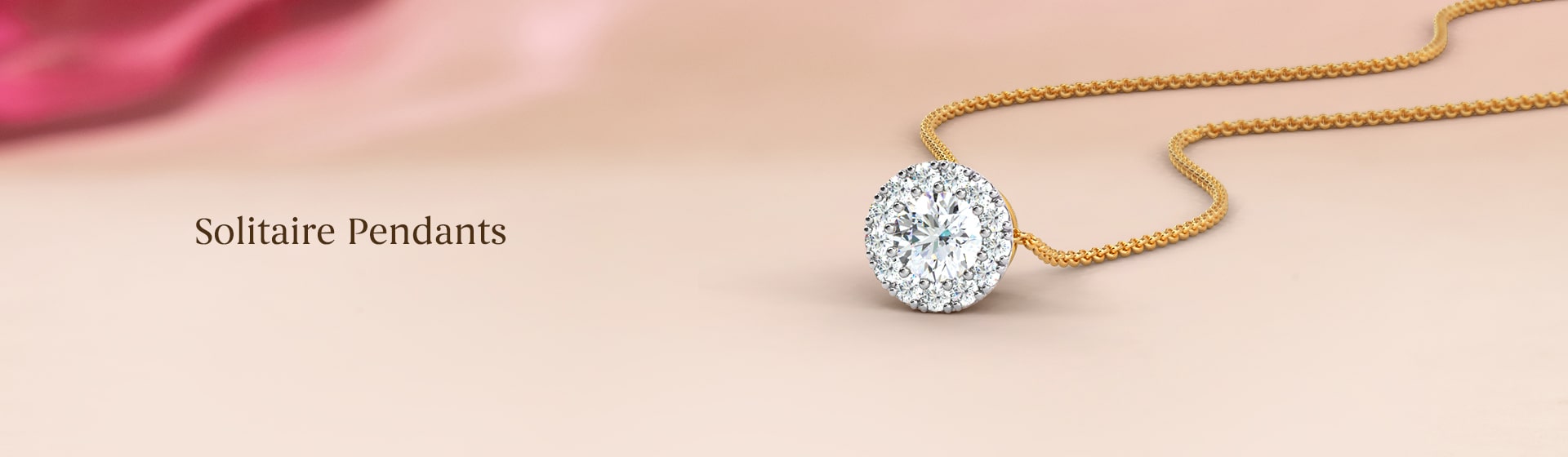 Beautiful solitaire diamond designer Pendant sets for girls