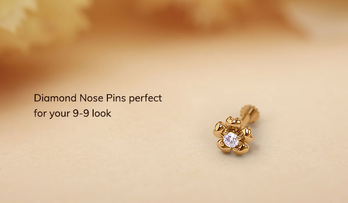 Diamond nose pin 2025 lalitha jewellery